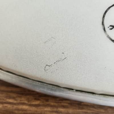 NOS Ludwig Weathermaster 28" Bass Drum Head Smooth White 1960s Script Cloud Stamp image 4