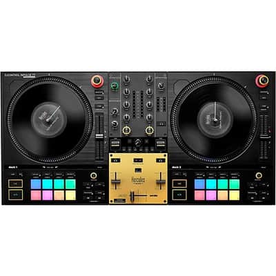 Hercules DJ DJControl Inpulse T7 Premium Edition 2-Channel Motorized DJ Controller With Premium Fader Module and Travel Bag 2024 - Gold image 1