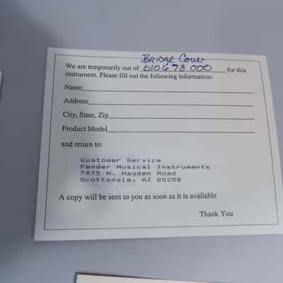 Fender Jazz Bass Precision Bass 1994 Bridge Cover & Tags image 10