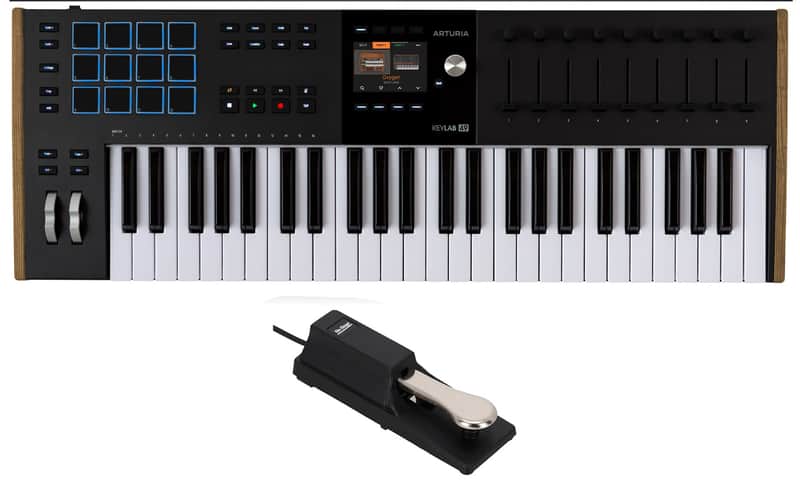 Arturia KEYLAB 49-Key Mk3 Black USB Midi Keyboard Controller+Sustain Pedal image 1
