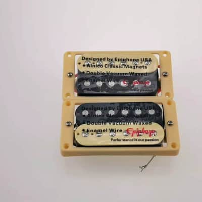 Epiphone Zebra Guitar Alnico Humbucker Neck and Bridge Pickups Set image 1