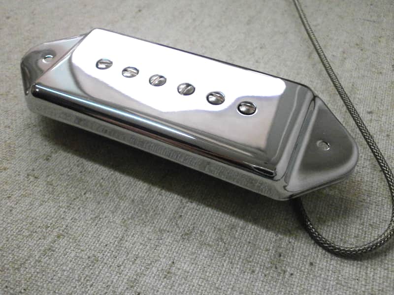 Q pickups DOG EAR P90 Pickup 1pc Bridge or Neck BLACK/CHROME/NICKEL/RAW NICKEL Casino Riviera Wildcat ES-330 Gibson Epiphone 50s 60s image 1