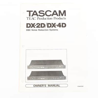 TASCAM DX-4D Professional Noise Reduction Unit – Manual image 7
