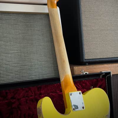 Fender Custom Shop 1964 HS Tele Heavy Relic Grafitti Yellow, Aus Erstbesitz! Custom Color, SD Neck Humbucker uvm. 2021 - Grafitti Yellow Relic image 9