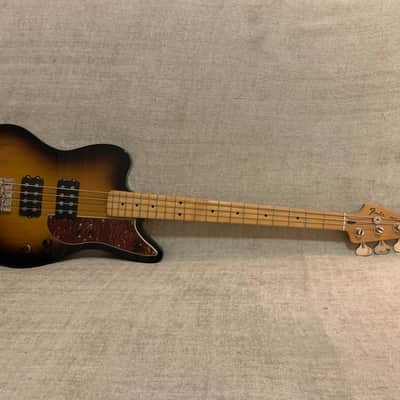 2012 Fender Pawn Shop Reverse Jaguar 32” Scale Bass Sunburst Upgraded Active Electronics & Coil Tap + TKL Case image 3