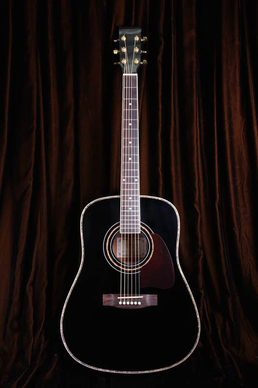 Barcelona Hancrafted Acoustic Guitar- Black Finish with Case image 1