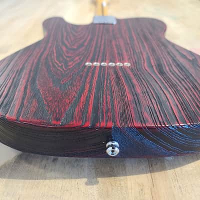 FENDER LMITED EDITION SANDBLASTED TELECASTER ELECTRIC GUITAR CRIMSON RED FINISH W/CASE image 13