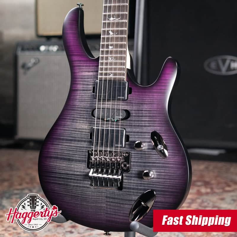 PRS SE Herman Li Signature Chleo Electric Guitar - Charcoal Purple Burst with Gig Bag image 1