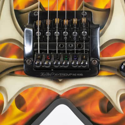 Early 2000’s B.C. Rich KKV Kerry King Signature Flying V w/ Tribal over Fire Graphic image 6