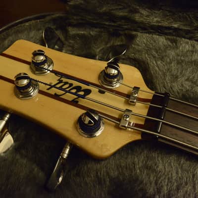 RARE 1985 Vintage Wal Mk1 MkI Custom UK British Bass Natural Canadian Maple Burl, Brazilian Mahogany image 9