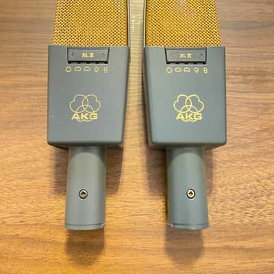 AKG C414B PAIR XLII Large Diaphragm SET Multipattern Condenser Microphone 2010s - Black image 2