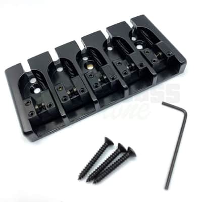 Hipshot A Style 5 String Bass Bridge - Black / Aluminium / .708 image 1