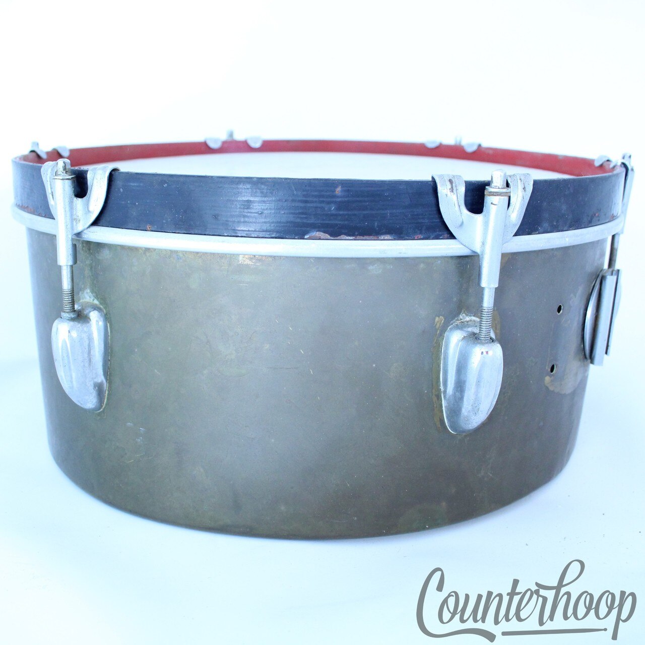 Slingerland 14x6" Timbale Drum Natural Brass Shell Cast Rim/Hoop Vintage 60s USA — main photograph