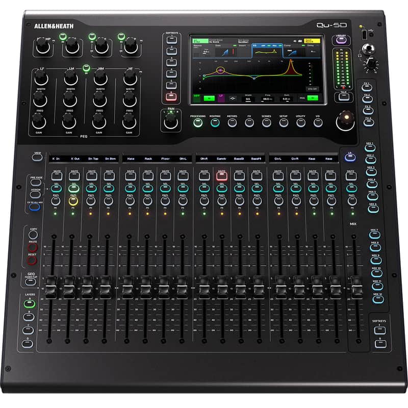 Allen & Heath QU-5D 32-Channel Digital Mixer w/ Dante, 16 Preams, 12 Line Out, 16+1 Fader image 1