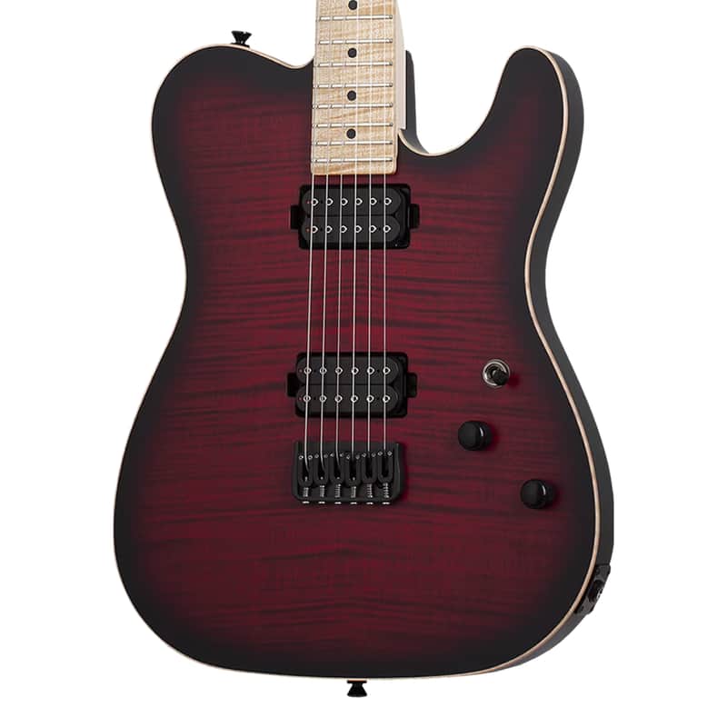 Schecter USA PT Custom-II Electric Guitar Transparent Burgundy Burst - Open Box image 1