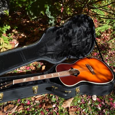 2021 Recording King Dirty 30s 7, w/a Toba 000 body in Sunburst w/ Gold Foil Soundhole Pickup, w/New set-up, & New Black Hardshell Case ~ Mint ! image 12