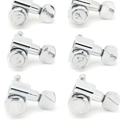 Fender Stratocaster/Telecaster Vintage Buttons Locking Tuning Machine Set - Chrome image 3