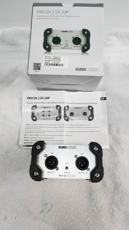 Klark Teknik Signal Direct Box Model Pro DI 2 DI 20P  (NEW Open Box) image 1