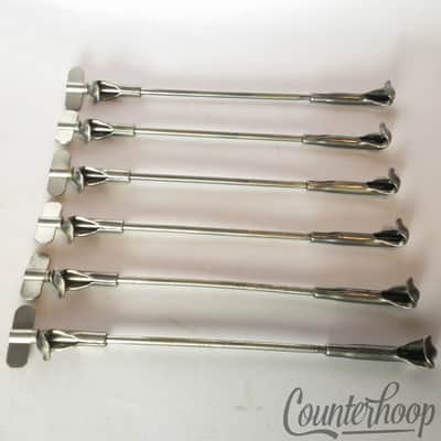 Leedy 6x Snare/Tom Drum Single-Tension T-Rods+Claws 8 1/4"Nickel USA Vintage 20s image 4