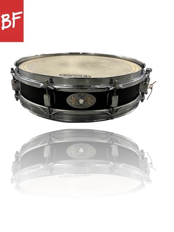 Pearl S1330B/C103 13x3" Steel Piccolo Snare Drum 2010s - Piano Black image 1