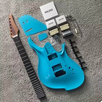 White Aluminum Guitar Body with Neck DIY Project image 9