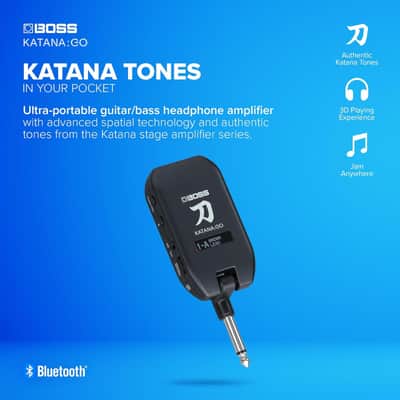 Boss KATANA:GO Personal Headphone Amplifier + Carry Pouch Bundle image 9