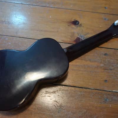 Vintage 1950s Maccaferri Islander Ukulele 4 String Uke Ukulele White Body Red MOP Pearliod image 7