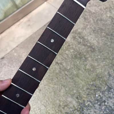 1 Large headstock 25.5 inch 22 frets wenge guitar neck hole 10mm Satin wenge fingerboard image 1