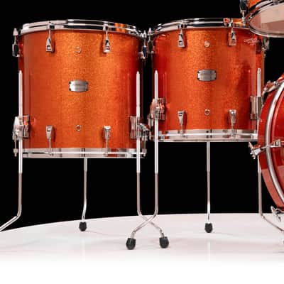 Yamaha Absolute Hybrid Maple 5pc 10/12/14/16/22 Orange Sparkle image 10