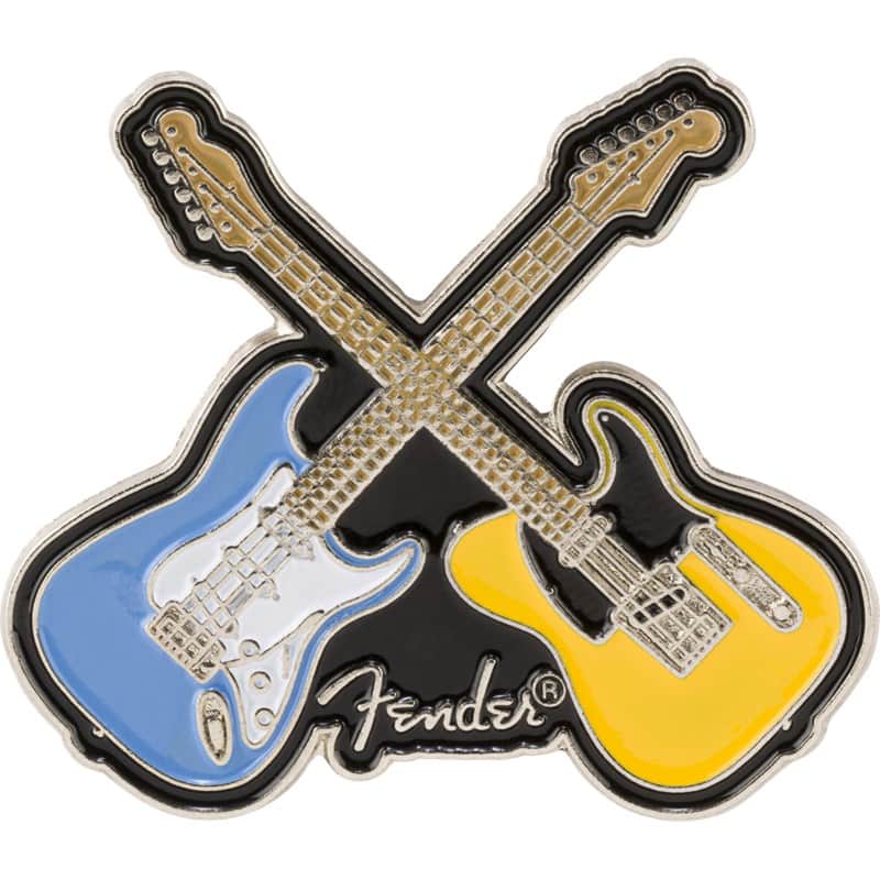 Fender Crossed Guitars Enamel Pin image 1
