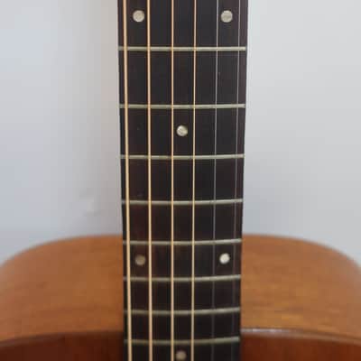 Vintage 1960s Harmony Grand Concert H162 5105 H165 000-18 All Mahogany Guitar Playable Project High Action At 12th Beautiful Condition Restoration Candidate Nice Patina Very Clean image 3