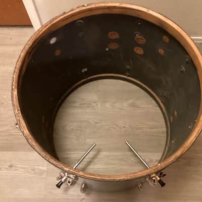 Slingerland 18x20 Bass Drum - Blue Sparkle - converted combo drum - made in Chicago - 1950s 50s vintage image 13