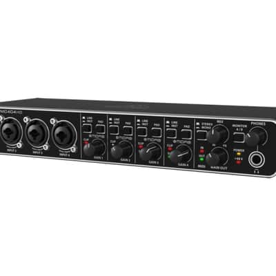 BEHRINGER UMC404-HD U-PHORIA INTERFACCIA AUDIO 4X4 MIDI USB 192 KHZ PREAMPLIFICATORI MIDAS SCHEDA PHANTOM +48V image 1