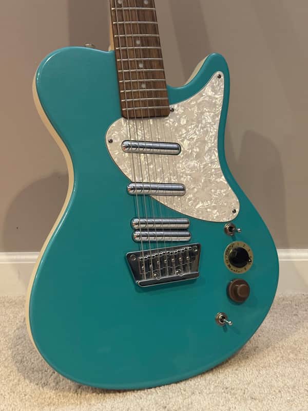 Danelectro Mod 7 (7-String) Early 2000s - Aqua Pearl image 1