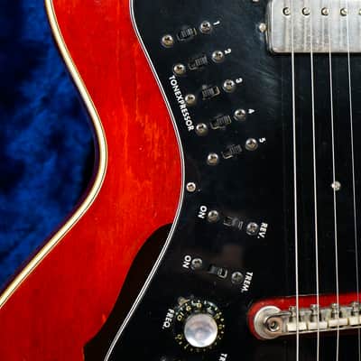 1962 Epiphone USA EA-7P 'Professional' Cherry Red - Mini PAF ES-335 Body w/ Case image 4