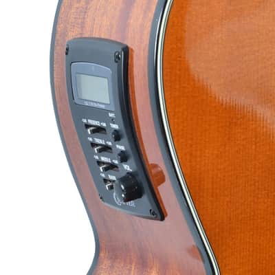 Crafter HJ250-CE-BRS Silver Series 250 Jumbo Cutaway Engelmann Laminated Spruce Top Mahogany Neck 6-String Acoustic-Electric Guitar image 3