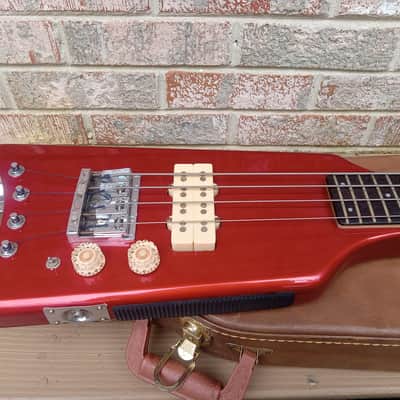 Vintage 1980's Hondo Alien Headless Aluminum Neck Bass Guitar w/ Original Hardshell Case! image 3