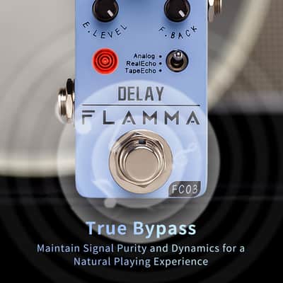 FLAMMA FC03 Delay Pedal Electric Guitar 3 Delay Effects Modes Analog Real Echo Tape Echo True Bypass image 3