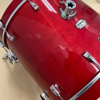 Yamaha 22x18 Absolute Hybrid Maple Bass Drum played / signed by Larnell Lewis AHM Red Autumn image 3