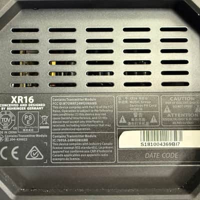 Behringer X Air XR16 16-Input Tablet-Controlled Digital Mixer 2015 - Present - Standard image 5