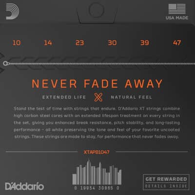 D'Addario Guitar Strings Extended Life Phosphor Bronze Extra Light 10-47 image 2