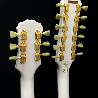 Epiphone G-1275 SG Double Neck 6/12-String Electric Guitar - Alpine White - MIK image 8