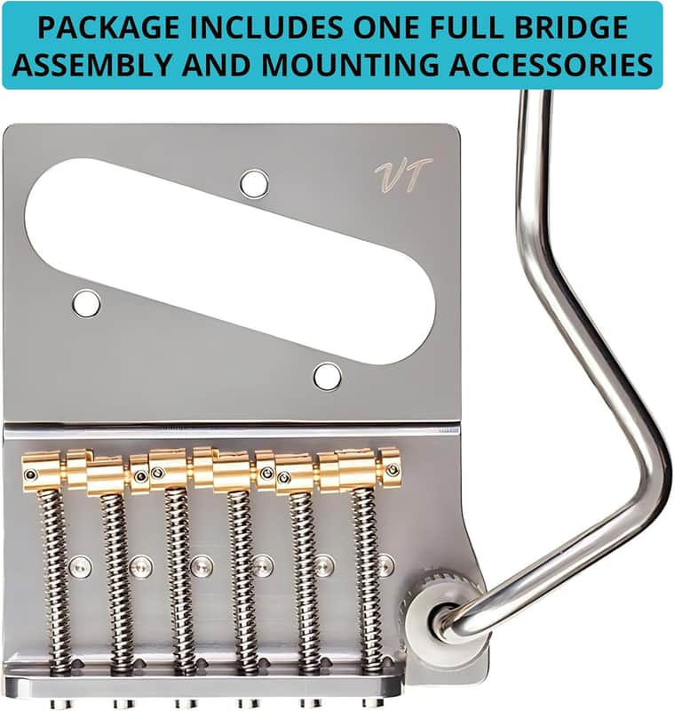 Vega-Trem VT2ND Teletrem Classic Telecaster Guitar Tremolo Bridge No Mods Easy Installation image 1