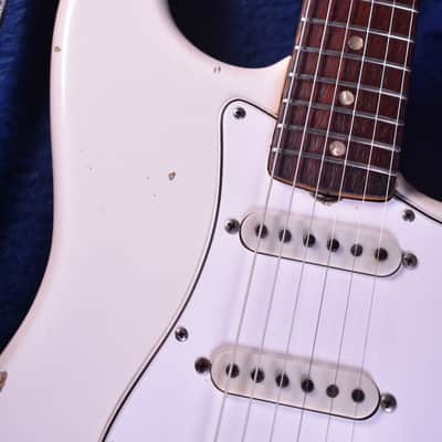Fender stratocaster 1966 olympic white old refin image 9