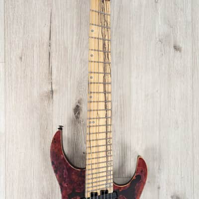 Legator Ninja N8FX Multi-Scale 8-String Guitar, Ebony Fretboard, Blood Moon image 4