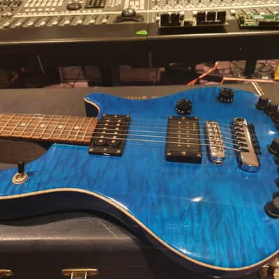 Crazy RARE Washburn USA Custom Shop AAA Quilt 10 Top Artist Guitar! 7 pickups & inputs! PRS style! image 13
