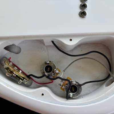 Warmoth Black Korina Stratocaster Replacement Body - Bound White image 8