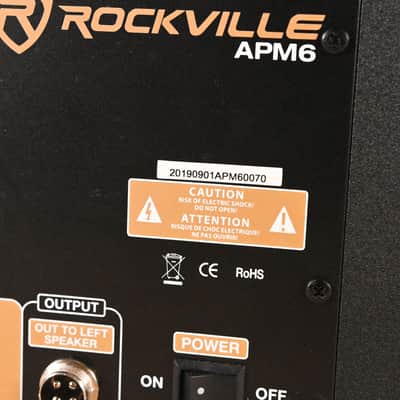 Rockville APM6W 6.5" Bi-Amped Studio Monitor, 350W Peak (PAIR) CG01XEM image 13