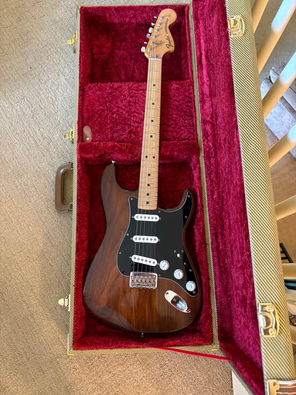 Fender Stratocaster Hardtail 3-Bolt Body 1971 - 1977 - Walnut (Mocha) image 1