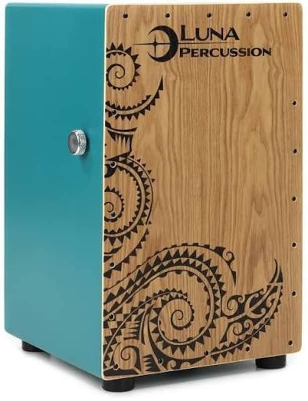 Luna Tattoo Cajon Teal with Bag image 1